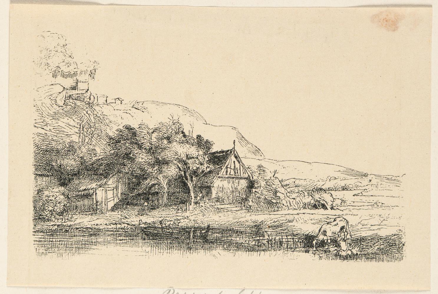 Die Landschaft mit der saufenden Kuh