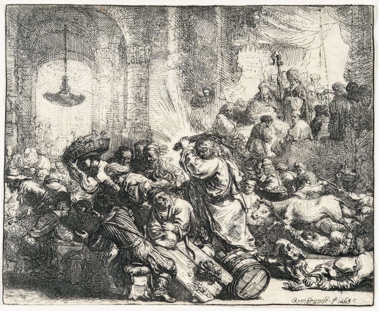 Christus, die Händler aus dem Tempel treibend