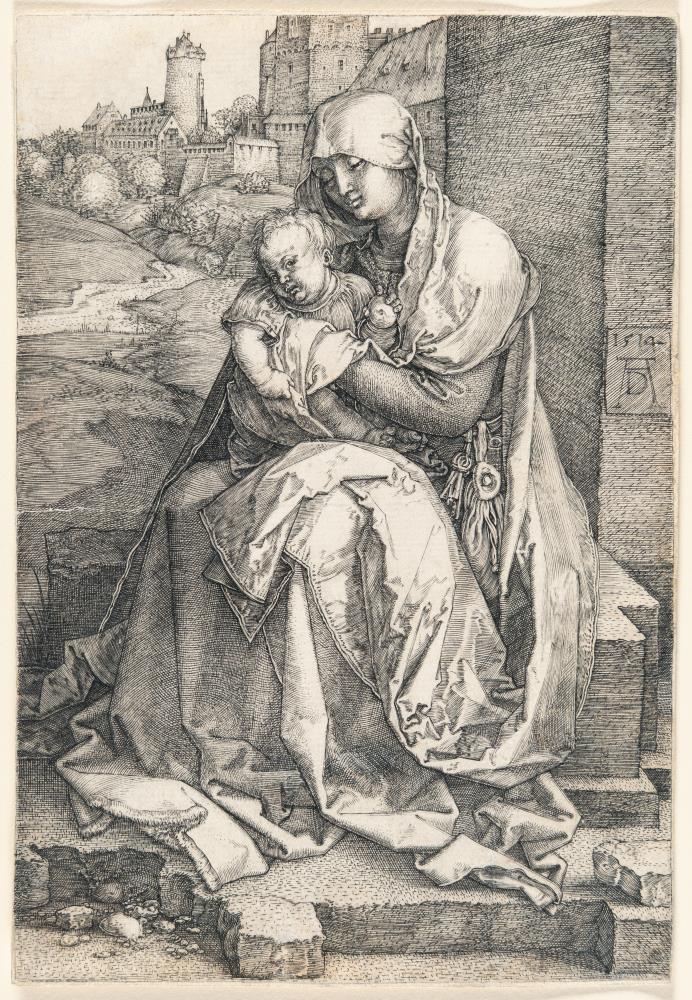 Maria mit dem Kind an der Mauer