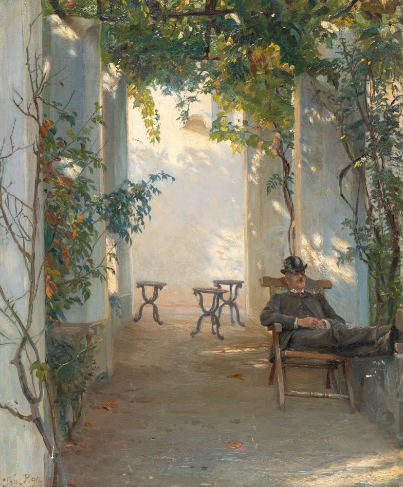 Siesta unter der Pergola