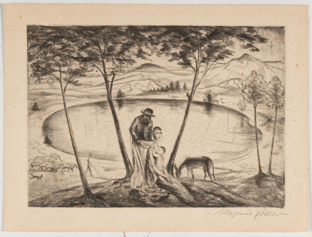 Kleinstadt mit Kutscher I