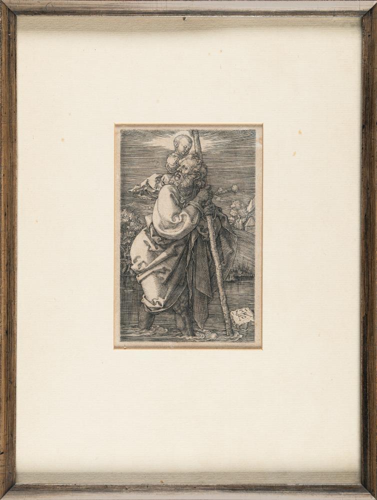 Der heilige Christophorus mit zurückgewandtem Kopf