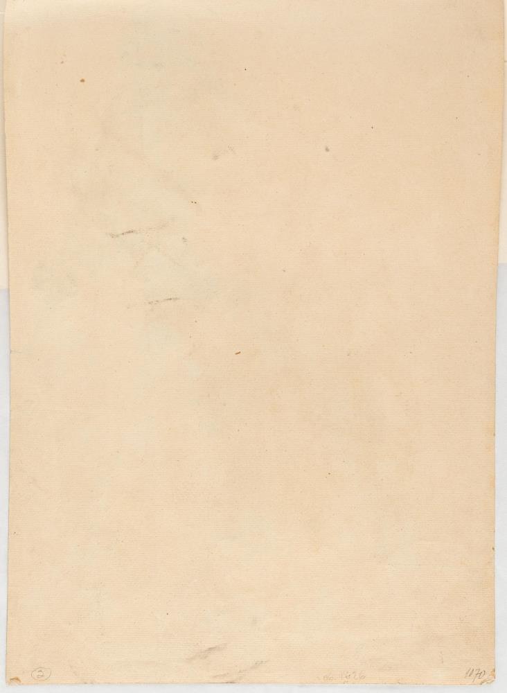 Sitzender Männerakt mit Stab