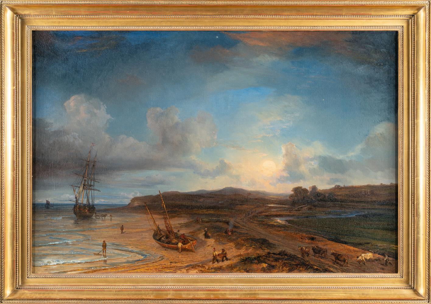 Küstenlandschaft im Mondschein