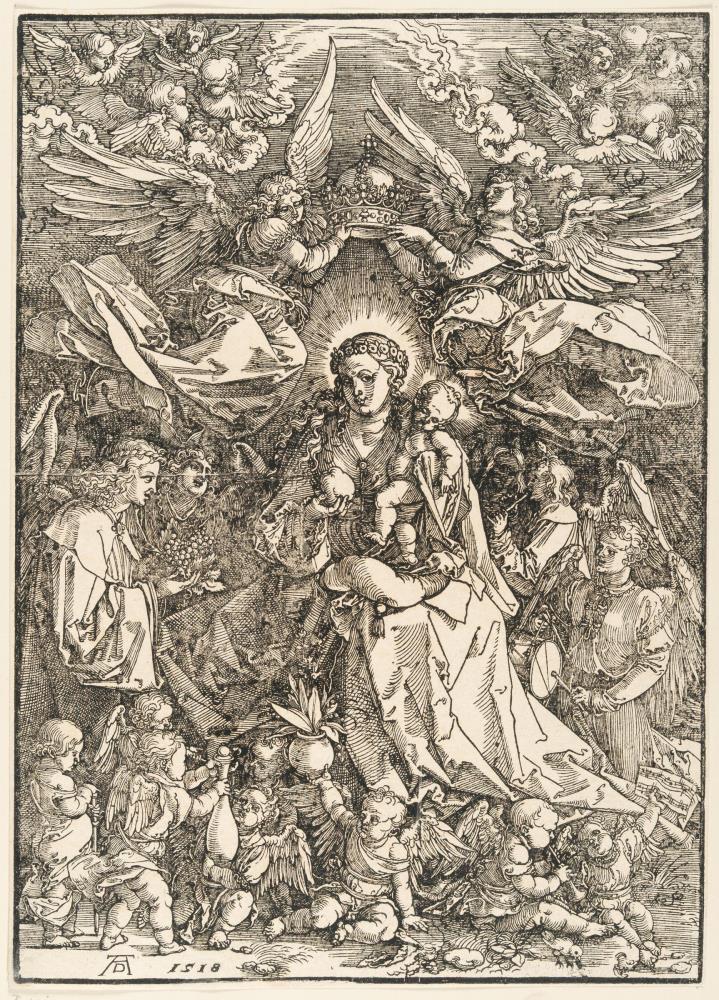 Maria als Königin der Engel (Maria von zwei Engeln gekrönt)