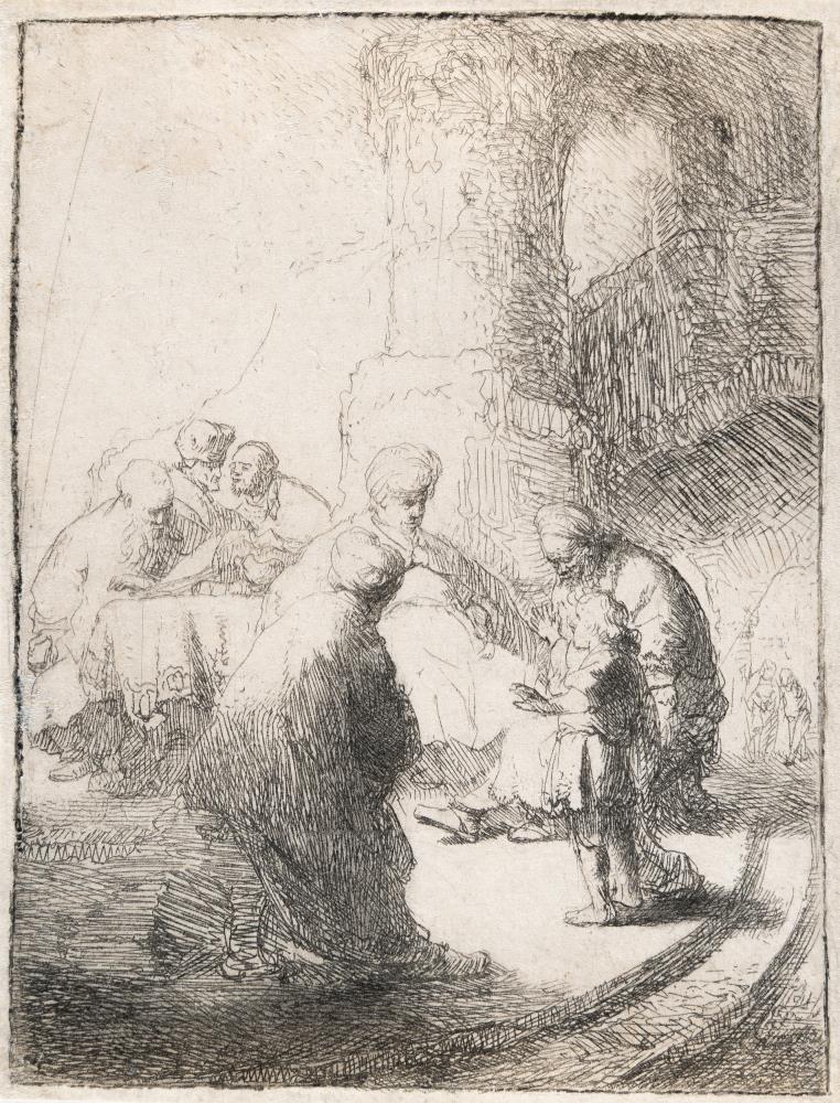 Christus als Knabe unter den Schriftgelehrten (kleine Platte)