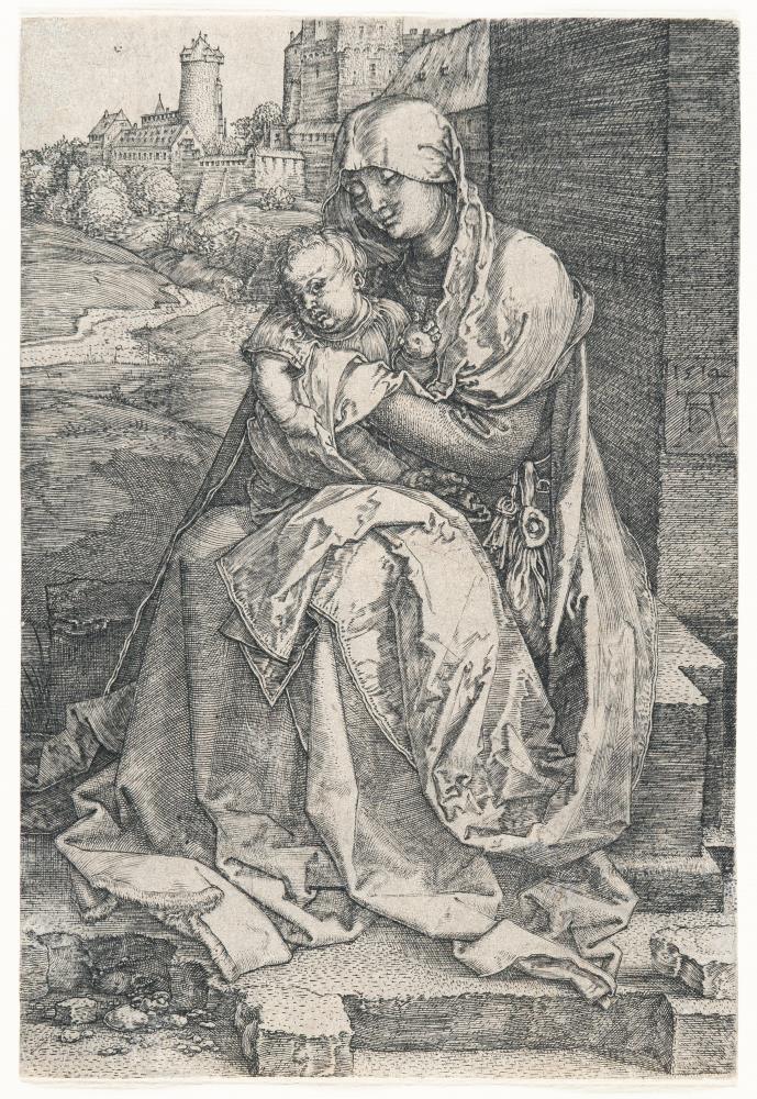Maria mit dem Kind an der Mauer