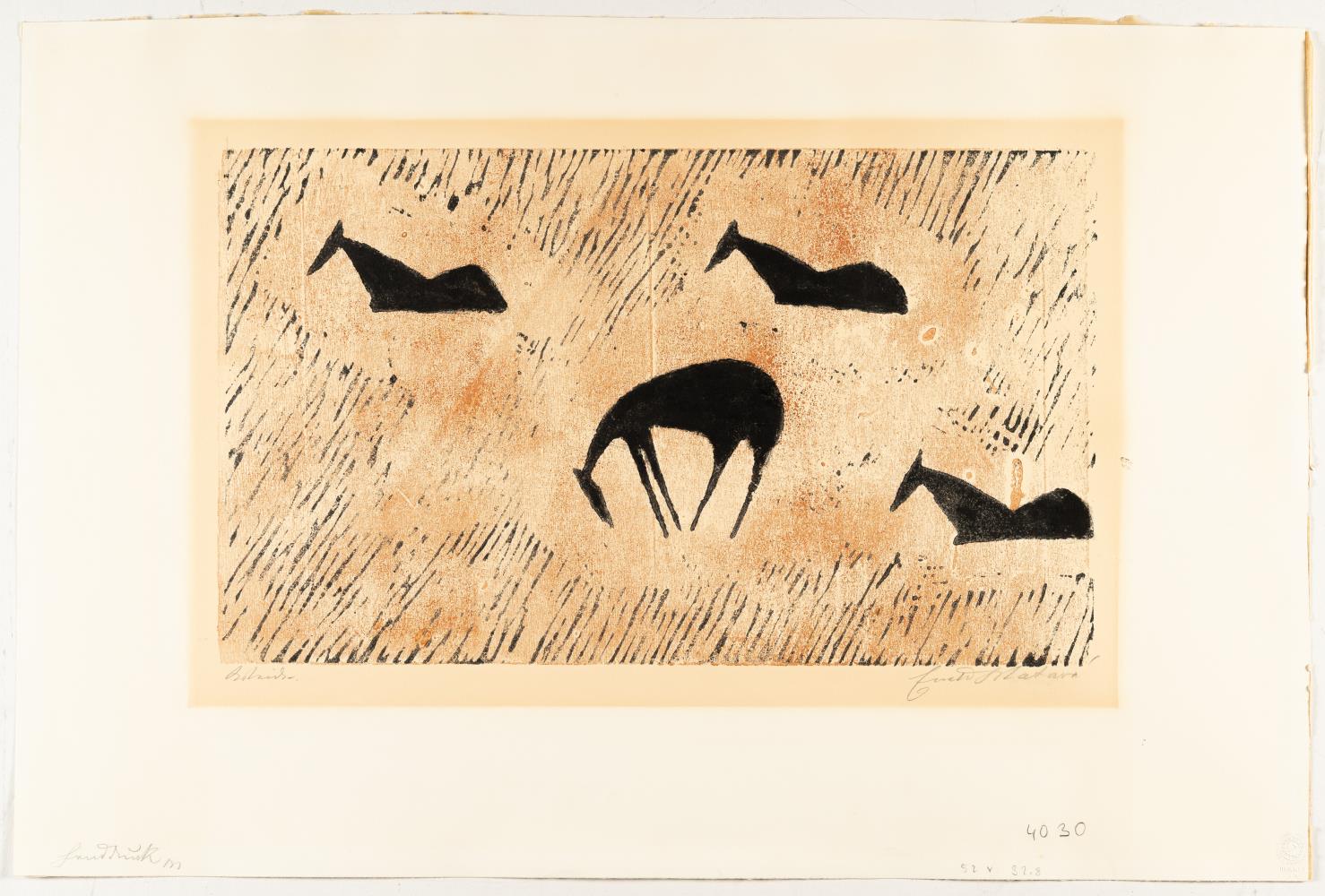 Vier Pferde auf der Weide