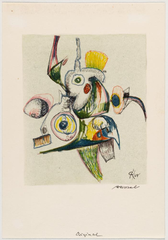 3 Bll.: „No. 132 G“ – Ohne Titel –Strukturdruck Nr. 2