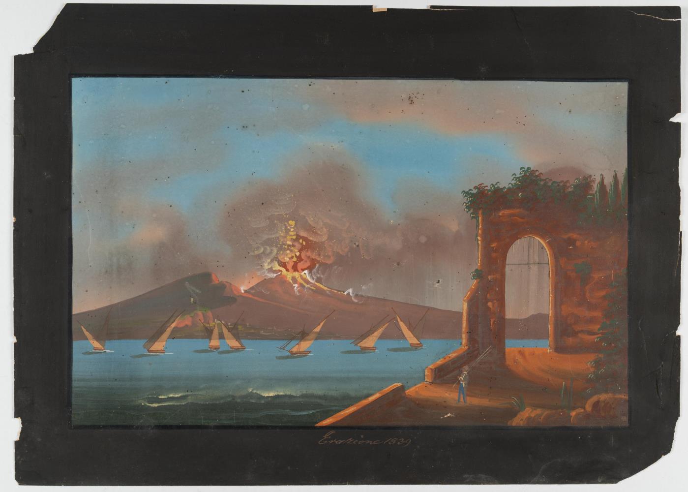 2 Bll.: Vesuvausbruch 1839