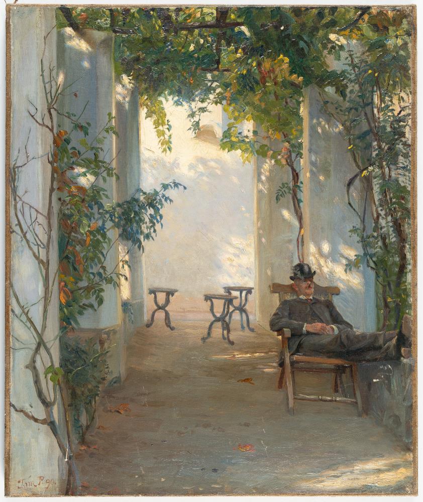 Siesta unter der Pergola