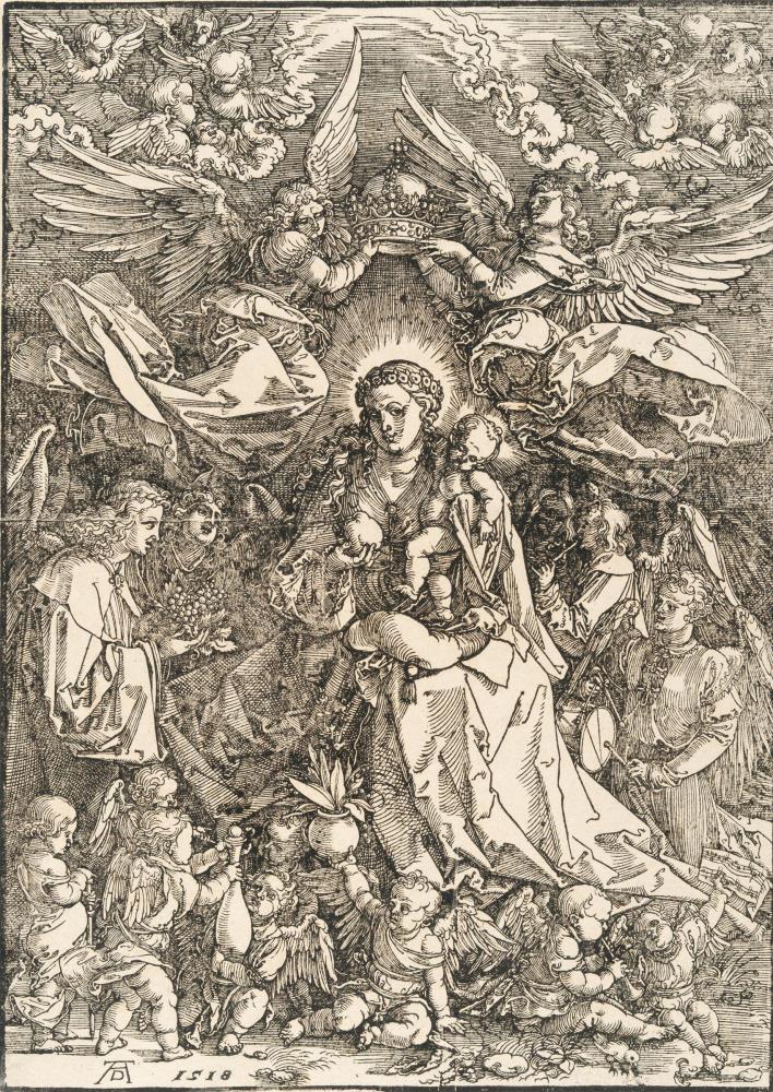 Maria als Königin der Engel (Maria von zwei Engeln gekrönt)