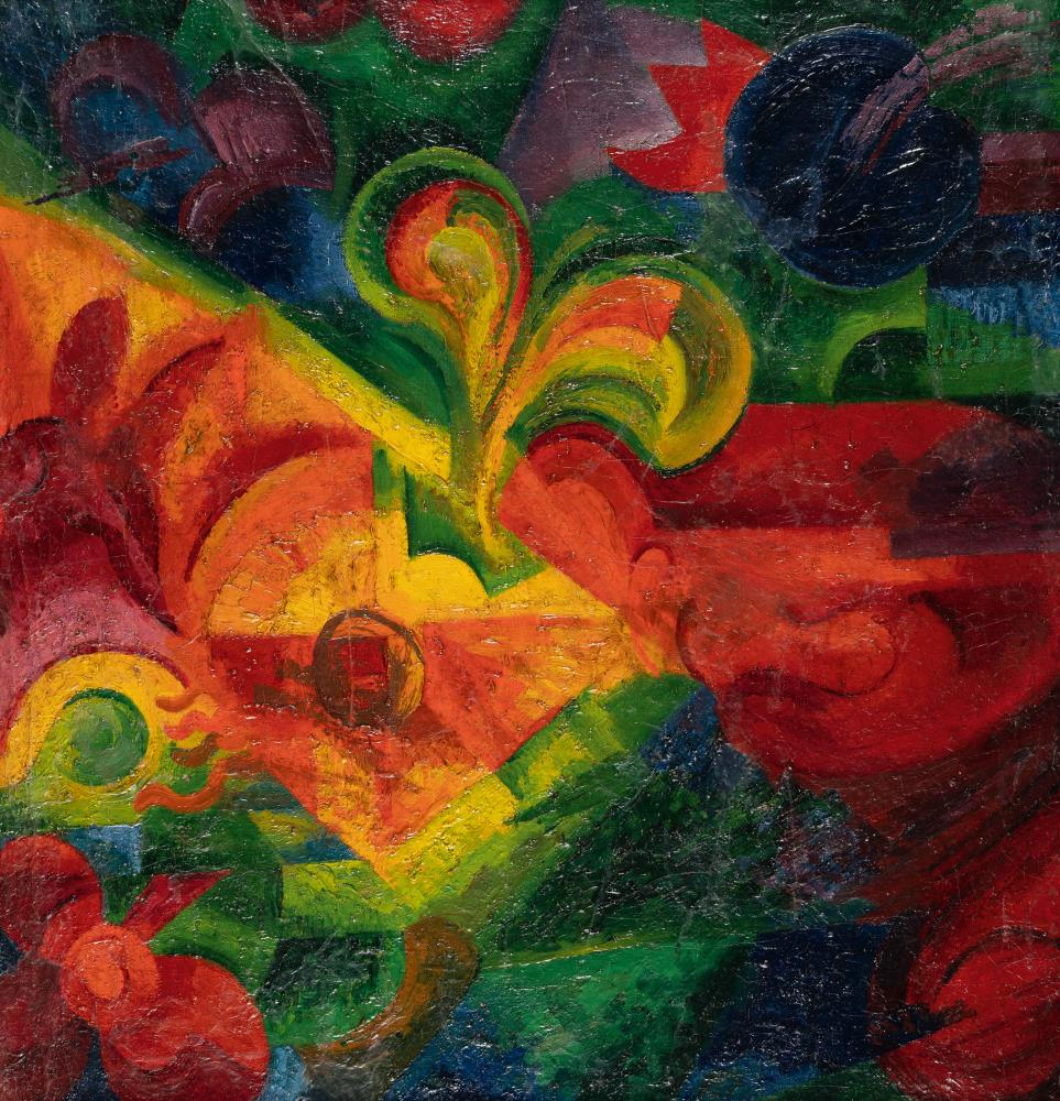 Front: Landscape with Lake – On the reverse: Blossoming (Cubist)
