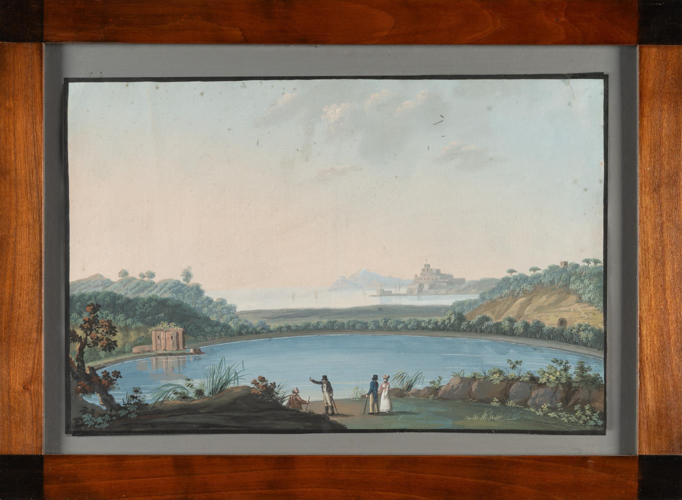 2 Bll.: Blick auf Neapel mit dem Castell dell'Ovo – „Ischia“