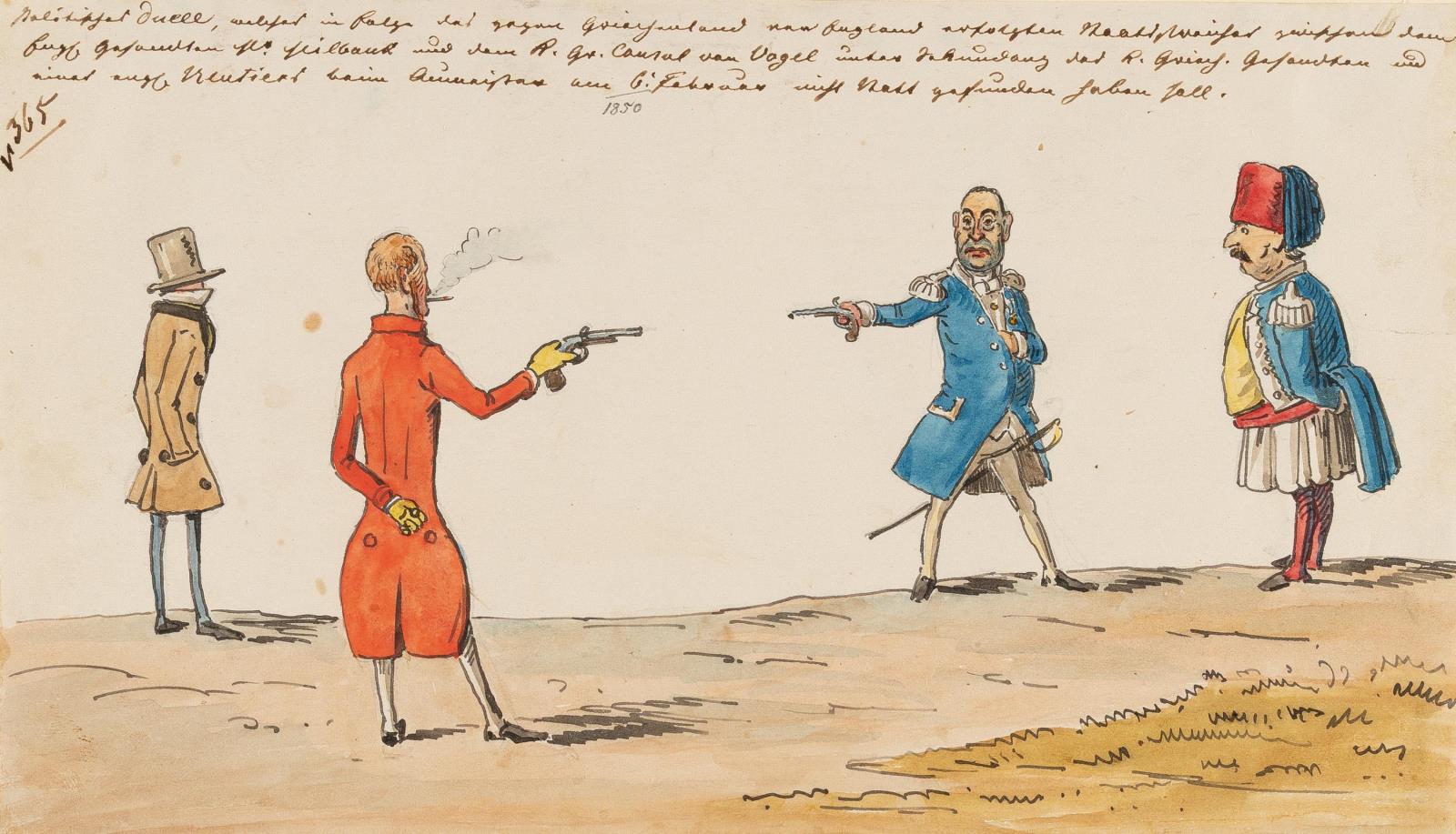 Das griechisch-britische Duell zwischen Konsul Vogel und Konstantin Schinas am 6. Februar 1850