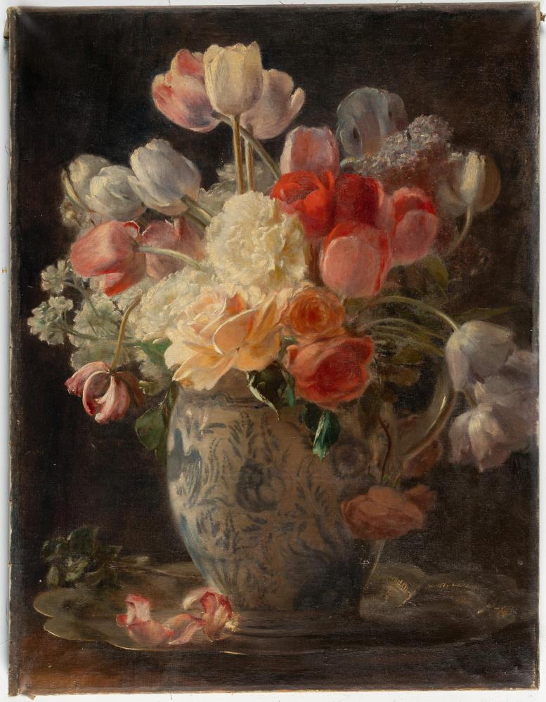Blumenstrauß in einer Porzellanvase
