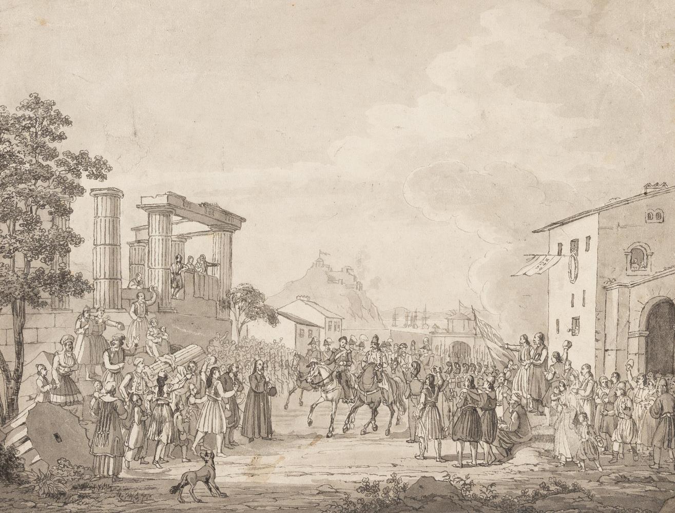 Einzug König Ottos I. von Griechenland in Nauplia am 7. Februar 1833
