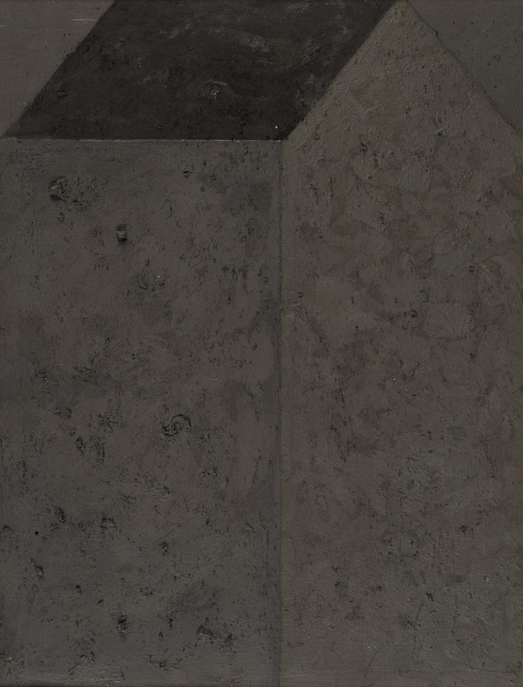 "dunkles Haus, schwarzes Dach"