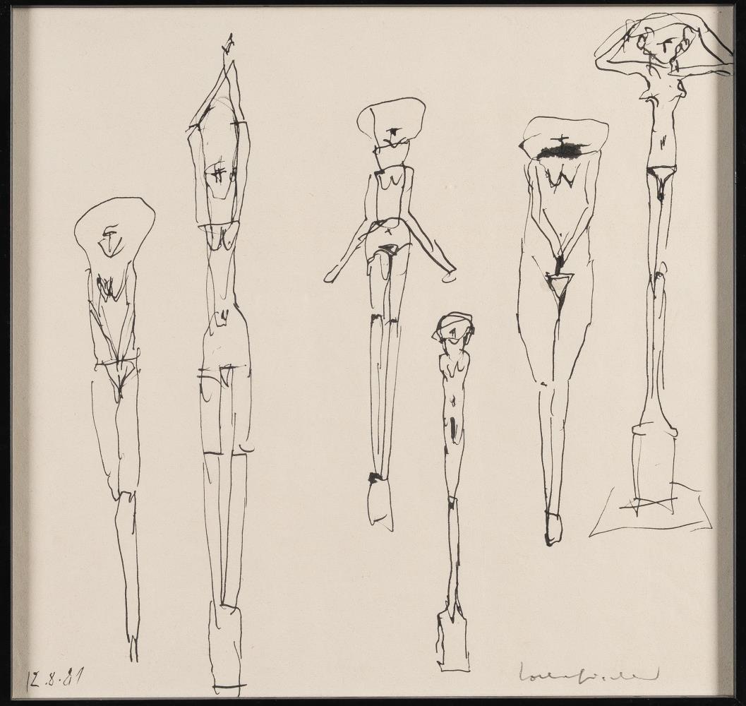 4 Bll.: Figurenstudien
