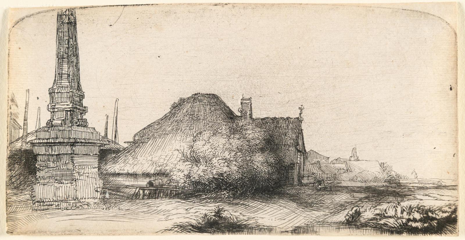 Der Obelisk (Die Landschaft mit dem Meilenstein)