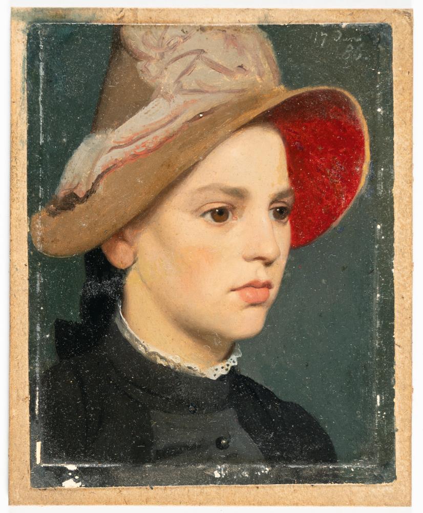 Junge Frau mit Hut