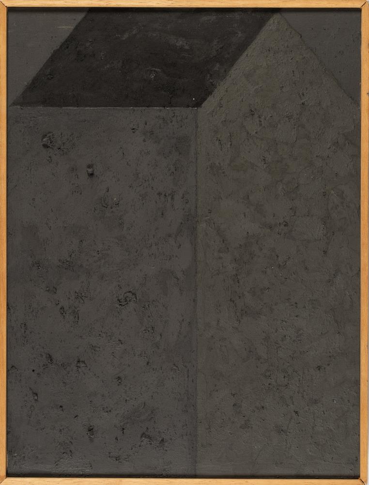 "dunkles Haus, schwarzes Dach"