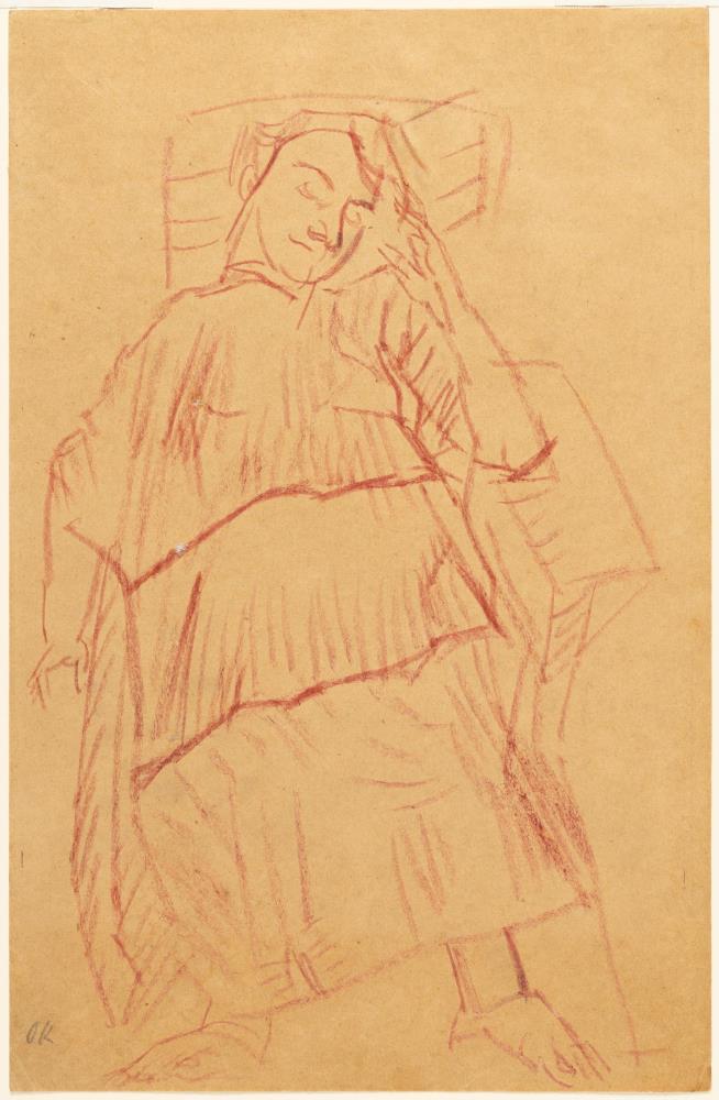 Neapel, Alma Mahler im Liegestuhl