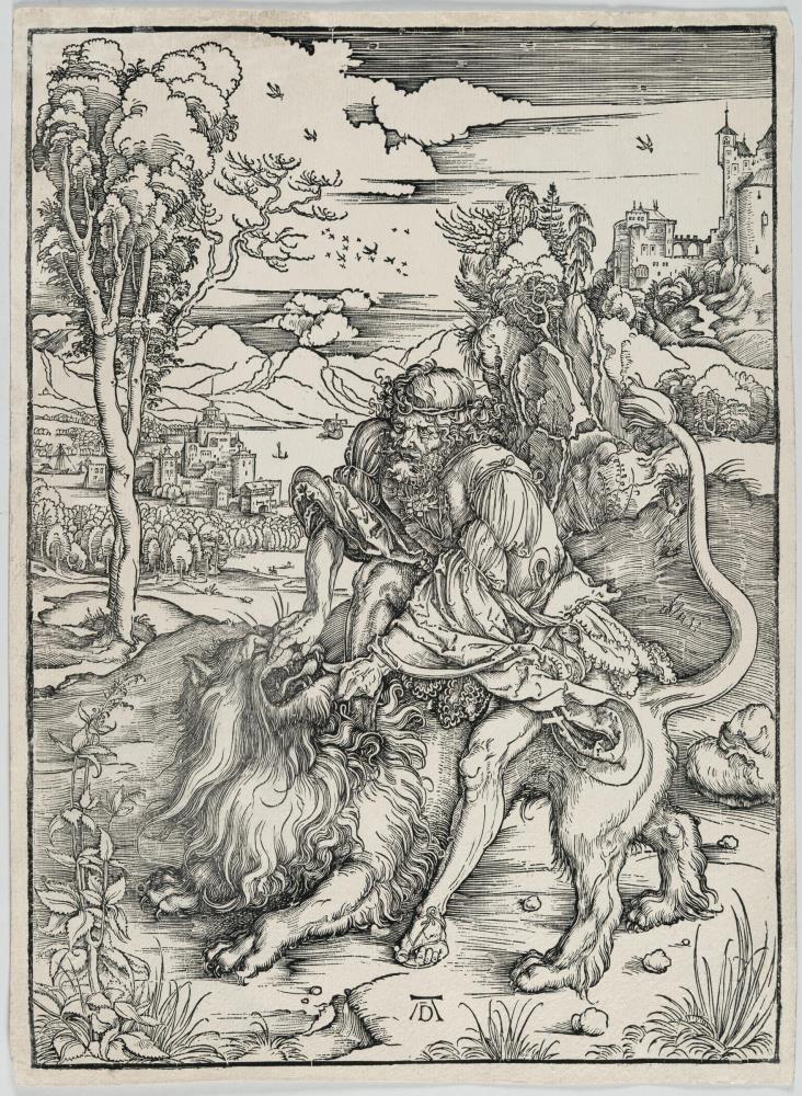 Samson tötet den Löwen