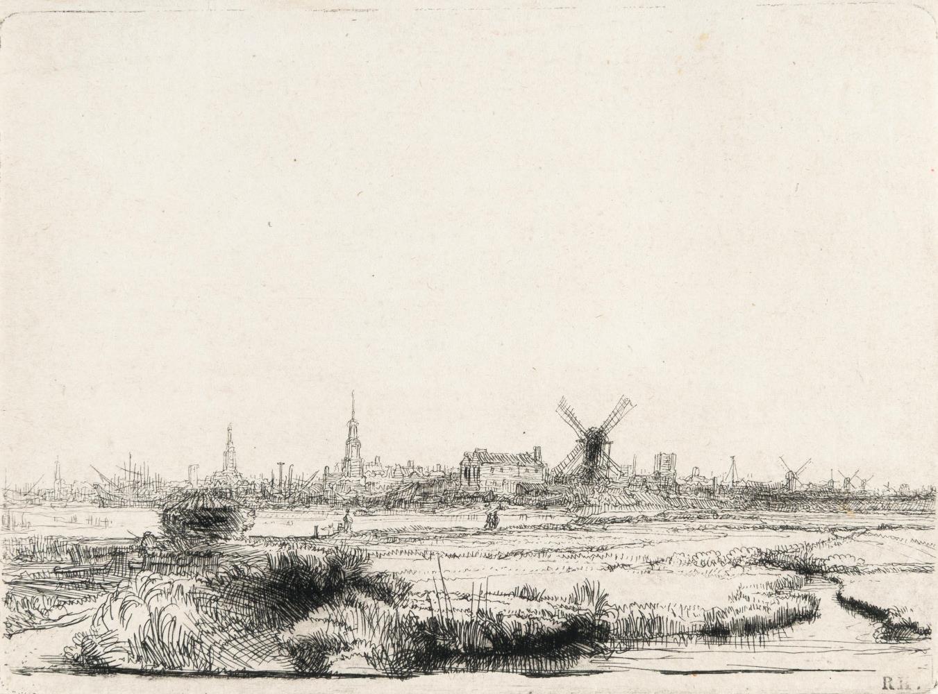 Ansicht von Amsterdam von Nordwesten