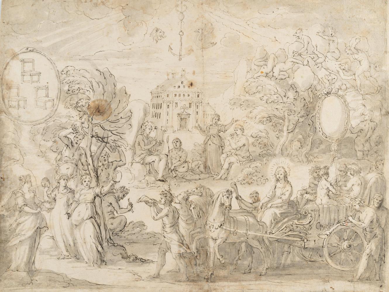 Allegorie mit dem Triumph der Weisheit