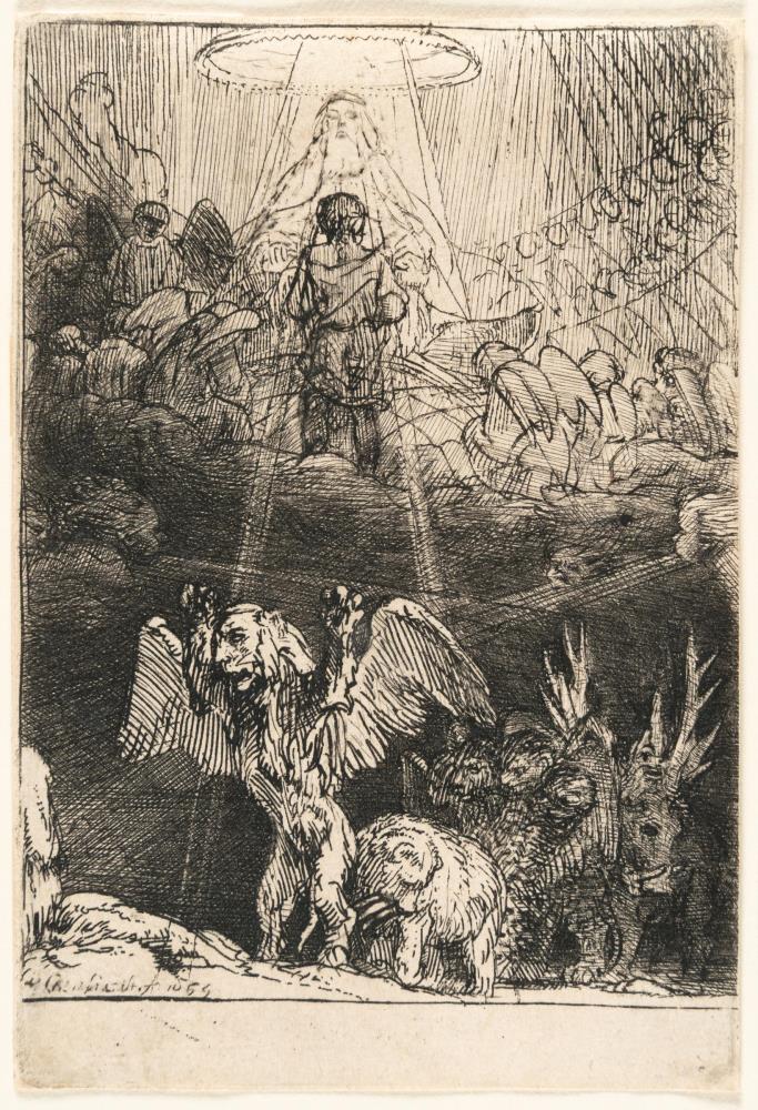 Daniels Vision der vier Biester (Illustration zu Menasseh ben Isr