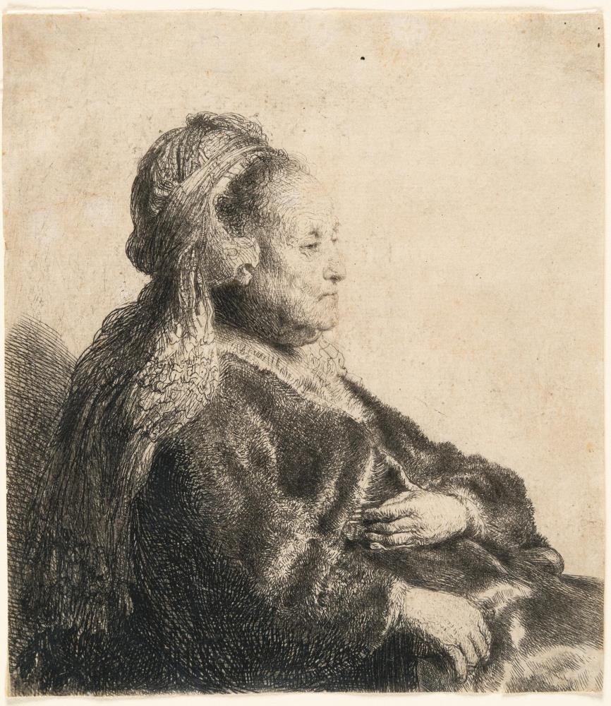 Rembrandts Mutter mit orientalischem Haarschmuck