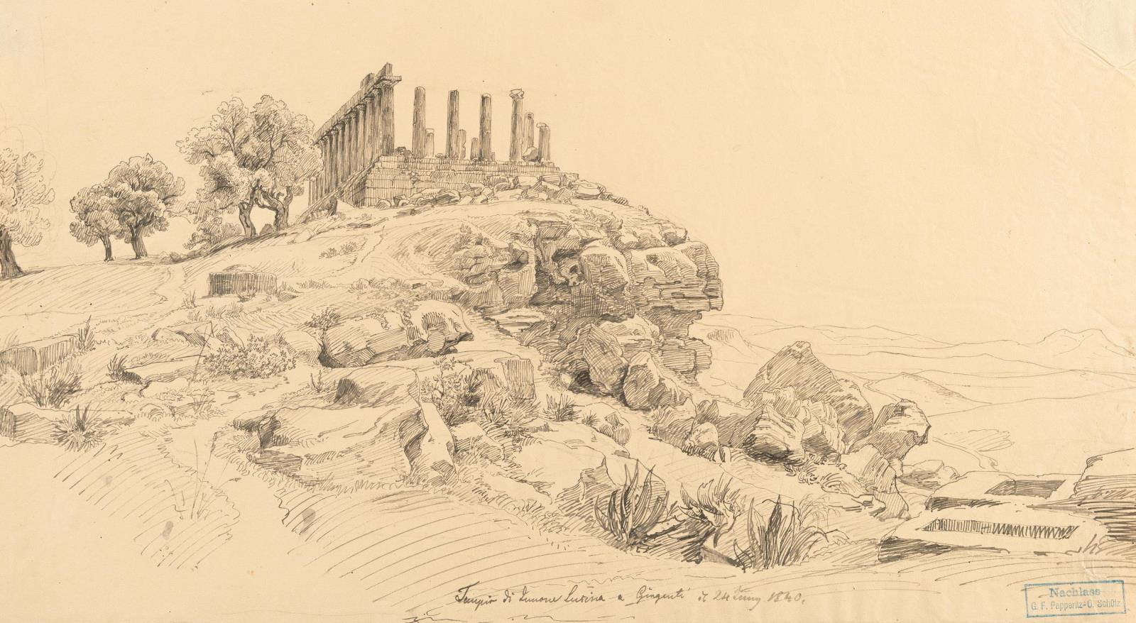 „Tempio di Ginnone e Lucina a Girgenti“ (Der Heratempel in Agrigent)
