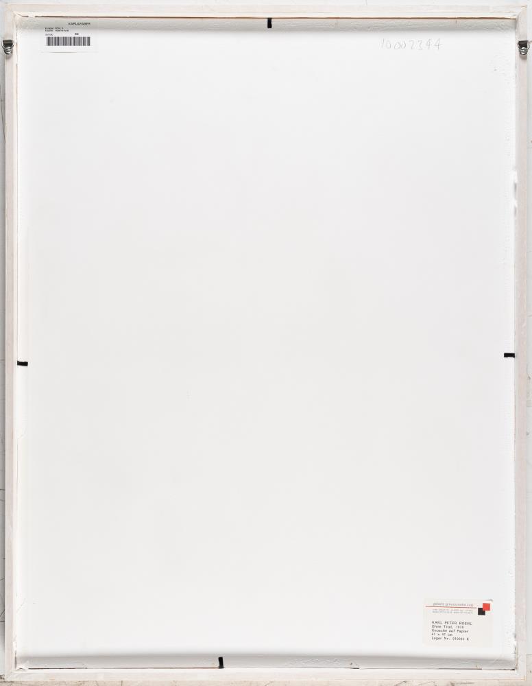 Untitled (Rhythmic-linear composition in black and red) - Ohne Titel (Rhythmisch-lineare Komposition in Schwarz und Rot)