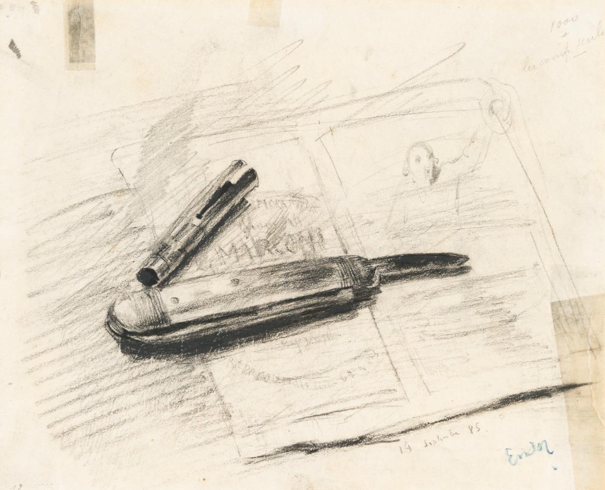 Front: Still Life with Knife – On the reverse: Figure Study