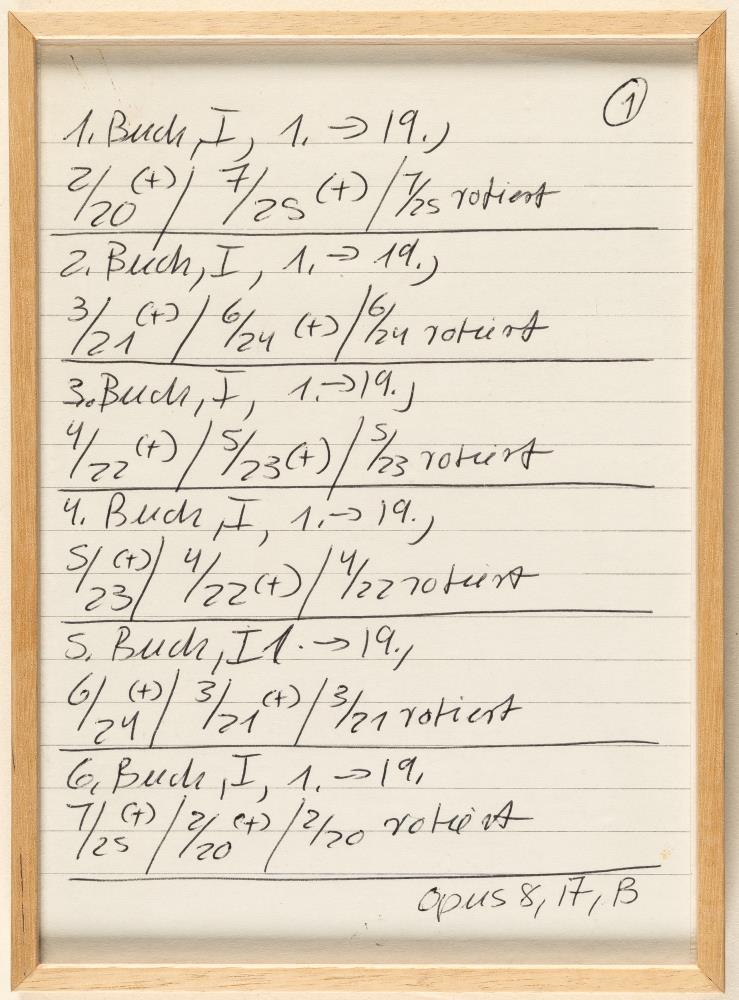 10 sheets: Untitled (1st–25th book, opus 8, A, B –> opus 11, A, B