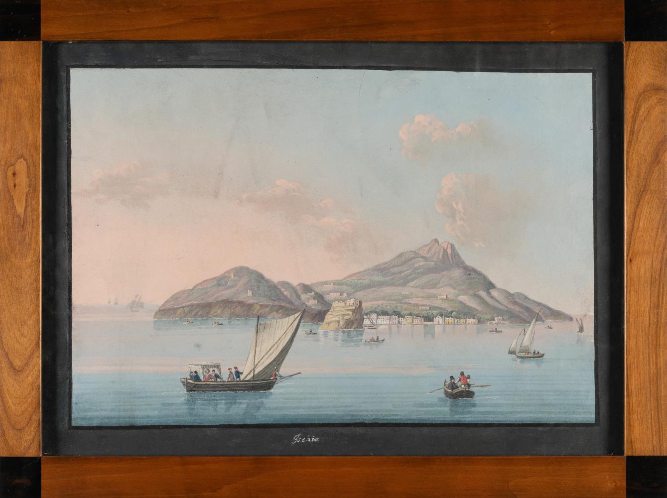 2 Bll.: Blick auf Neapel mit dem Castell dell'Ovo – „Ischia“