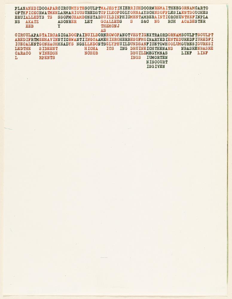 PLAN OF THE RUINS (...)