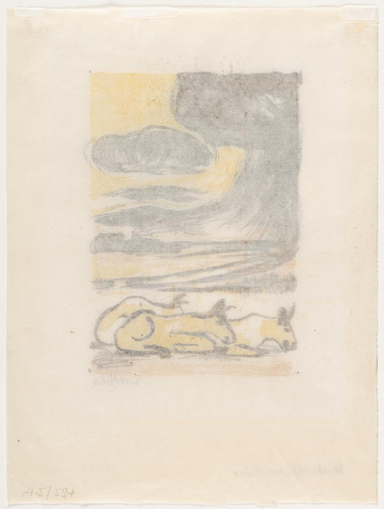 "Landschaft mit Kühen" (Landscape with Cows)