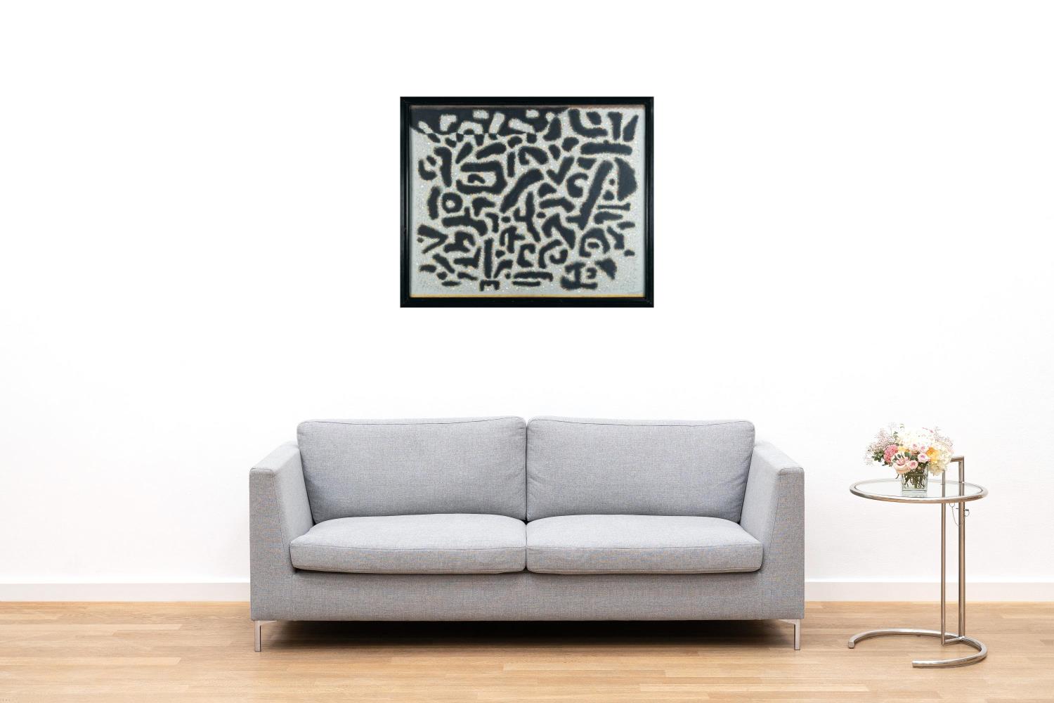 "Schwarze Bewegung mit Punkten" (Black Movement with Dots)