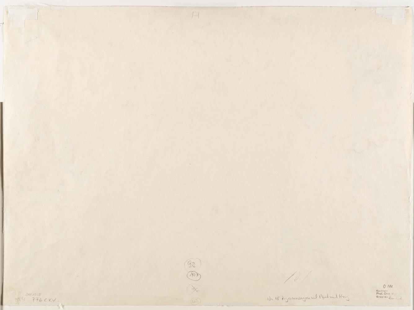 Planwagen mit Pferd und Zigeunerin