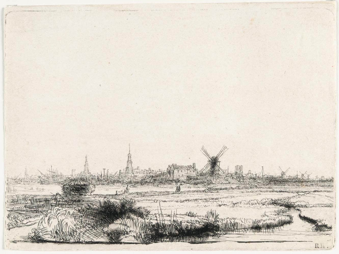 Ansicht von Amsterdam von Nordwesten