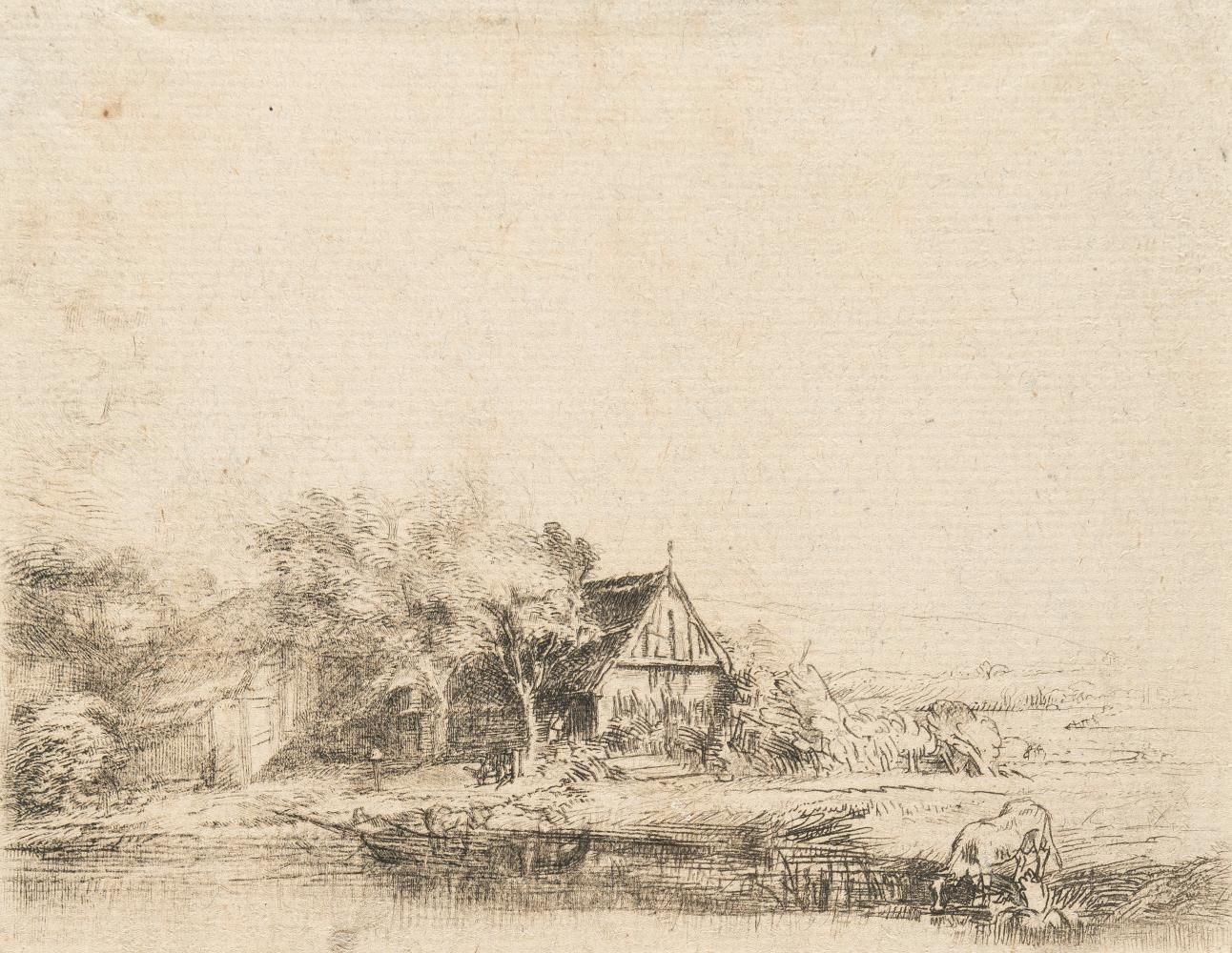 Die Landschaft mit der saufenden Kuh