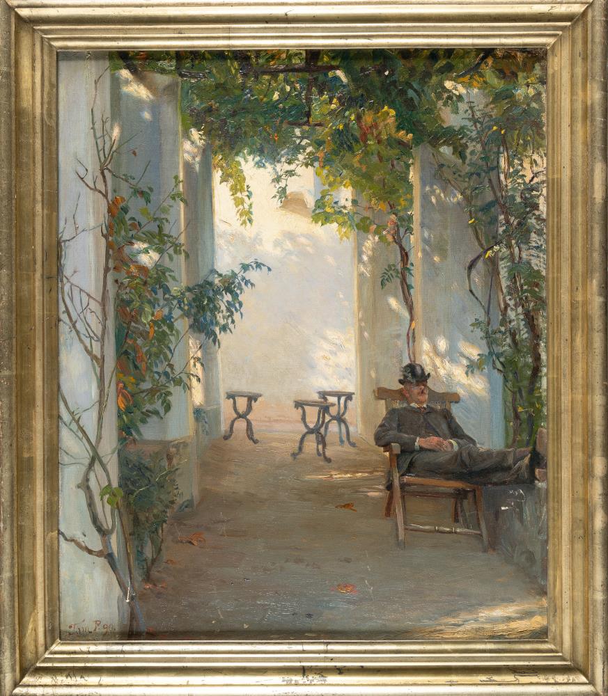 Siesta unter der Pergola