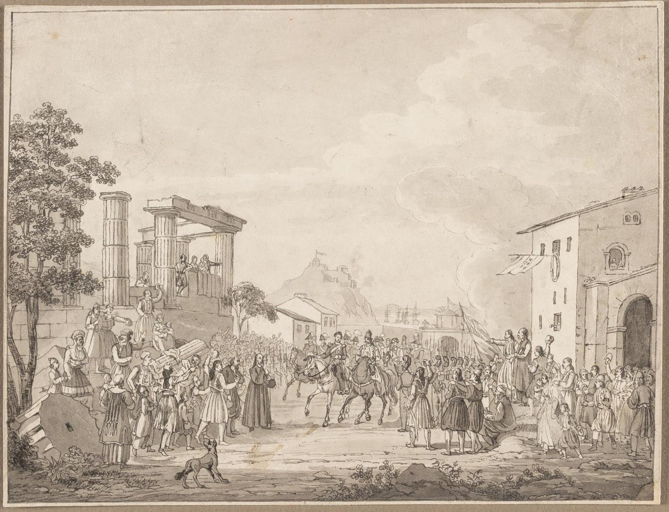 Einzug König Ottos I. von Griechenland in Nauplia am 7. Februar 1833