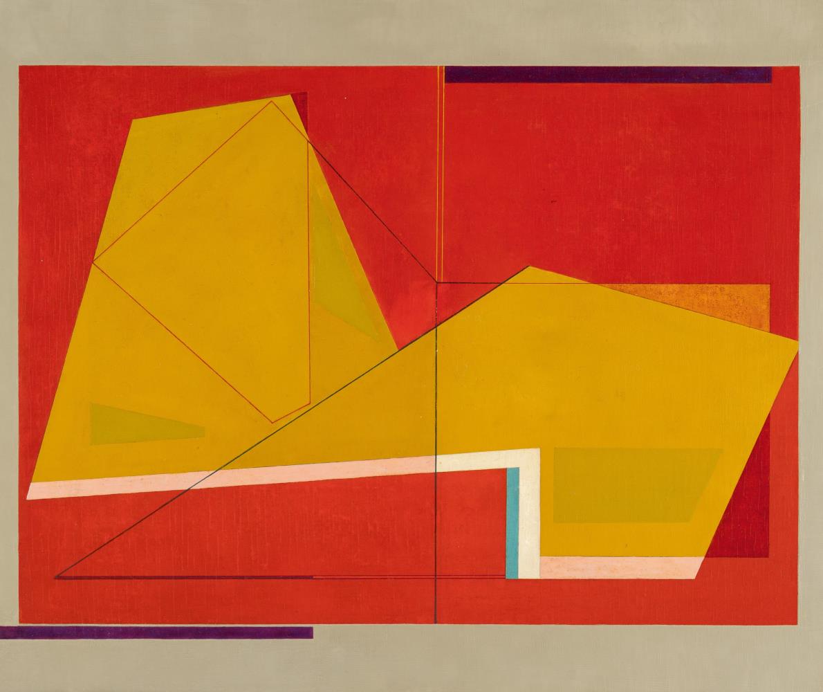 „Komposition auf Rot – 1956“