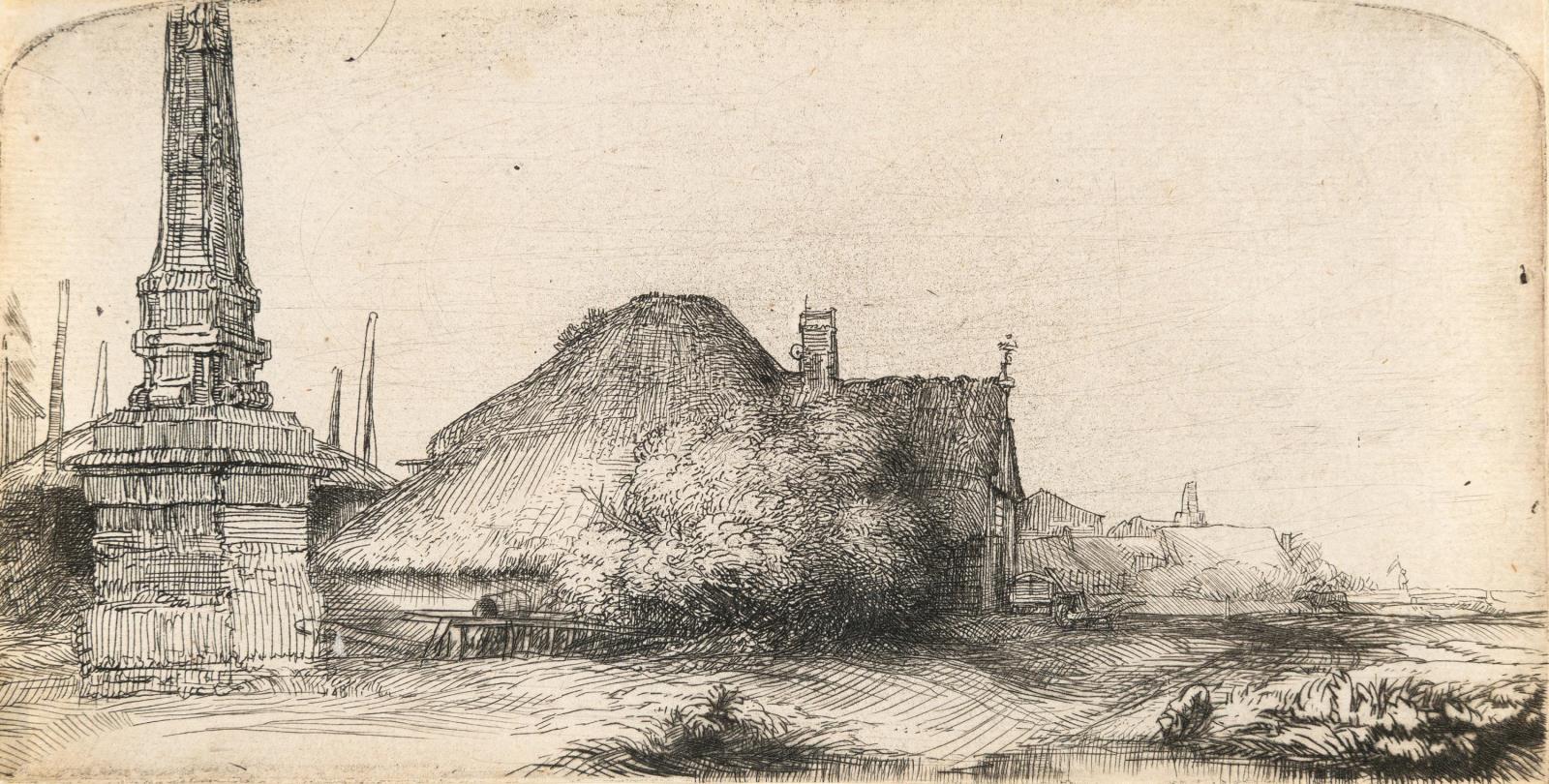 Der Obelisk (Die Landschaft mit dem Meilenstein)