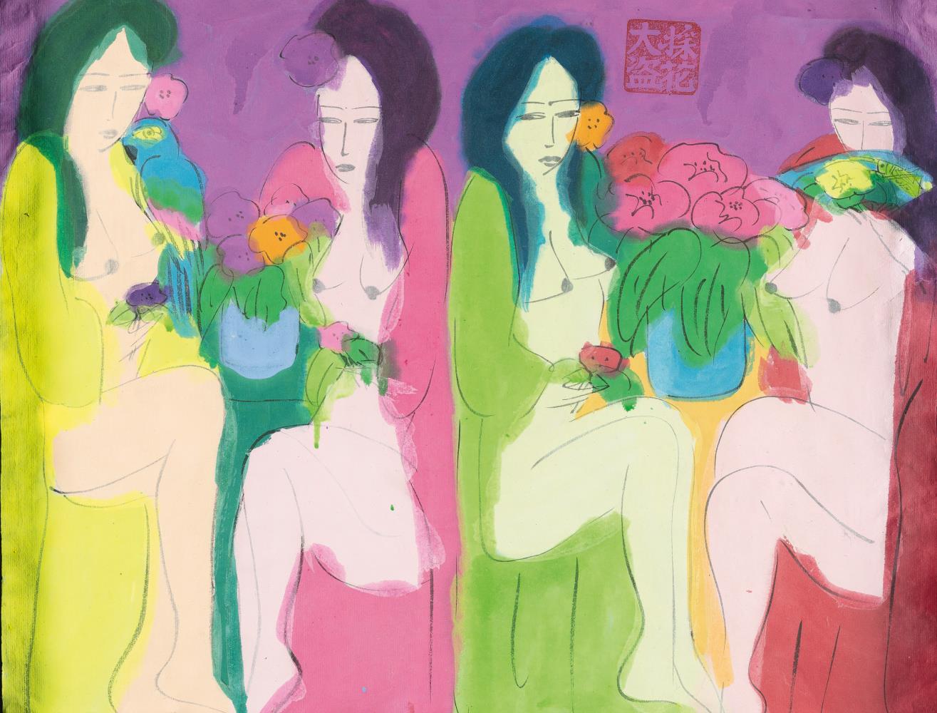 Vier Geishas