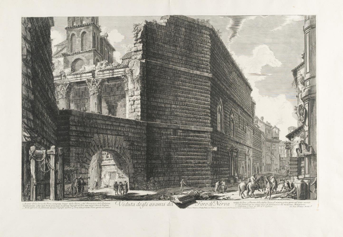 Veduta degli avanzi del Foro di Nerva (Ansicht der Überreste des