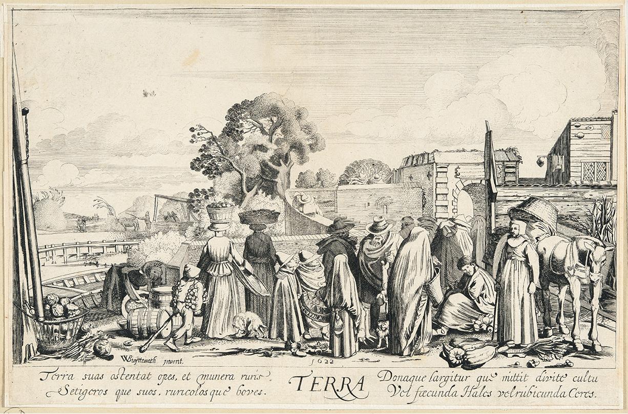 4 Bll.: Die vier Elemente: Aer - Ignis - Aqua - Terra